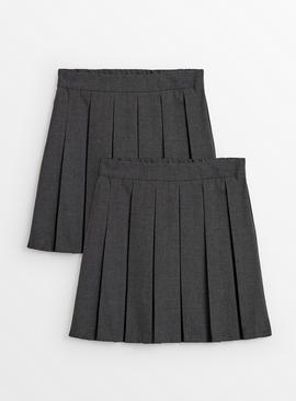 2 Pack Permanent Pleat Skirts Generous Fit