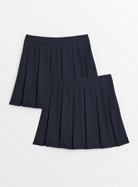 2 Pack Permanent Pleat Skirts Generous Fit
