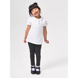2 Pack White Polo Shirts with Perfect White