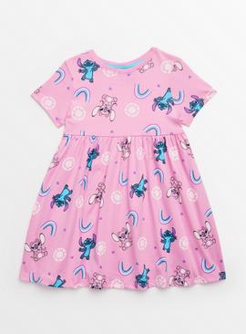 Pink Lilo & Stitch Printed Jersey Dress 