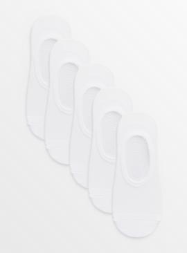 White Mesh Footsies 5 Pack