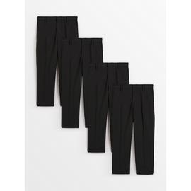 4 Pack Trousers with Reinforced Knees & Extendable Hems