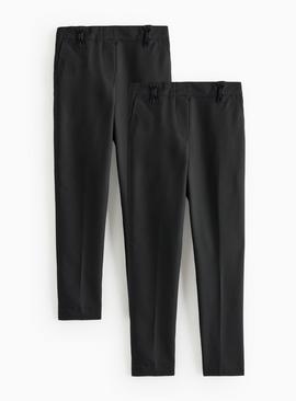 2 Pack 'Dress with Ease' Trousers with Reinforced Knees & Extendable Hems