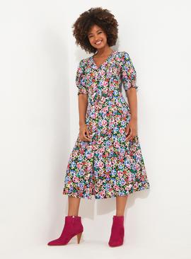 JOE BROWNS Neon Pop Floral Midi Dress 