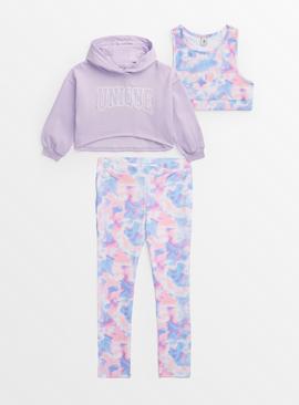 Lilac Active Wear Hoodie Set 12 years