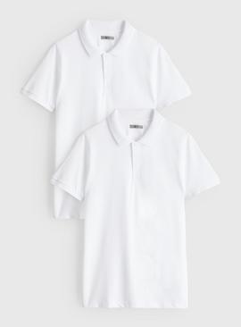White Pique Polo Shirt 2 Pack