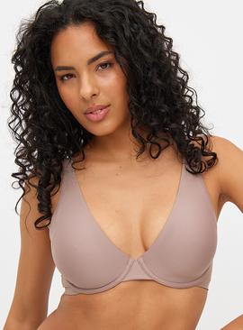 Flexform™ Taupe Non Padded Plunge Bra 38E