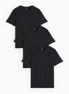 Black Core V-Neck Short Sleeve T-Shirt 3 Pack