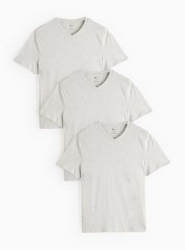 Grey Marl Core Short Sleeve T-Shirt 3 Pack XXXL