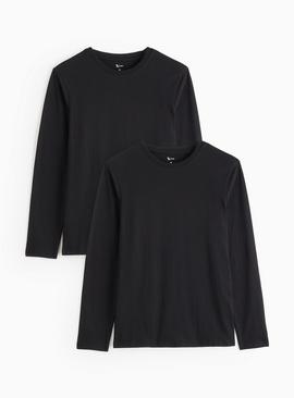 Black Core Long Sleeve T-Shirts 2 Pack XXXL