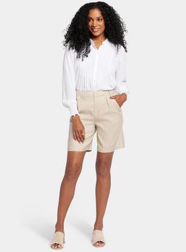 NYDJ Relaxed Shorts In Stretch Linen Beige 