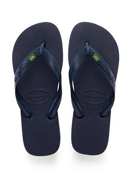 HAVAIANAS Brasil Flip Flops Navy Blue
