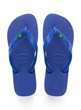 HAVAIANAS Brasil Flip Flops Marine Blue