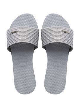  HAVAIANAS You Malta Metallic Sandals Ice Grey 