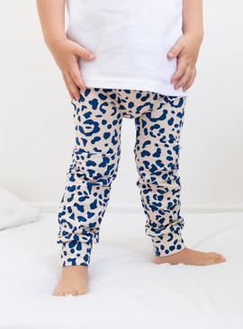 FRED & NOAH Blue Leopard Print Leggings