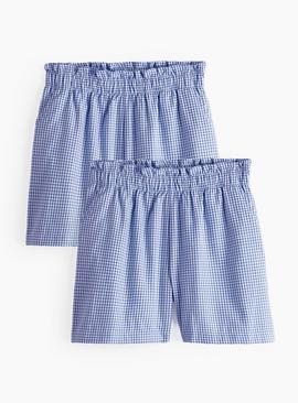 2 Pack Navy Gingham Shorts