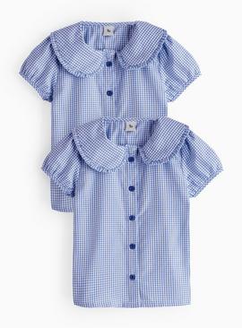 2 Pack Navy Gingham Blouse