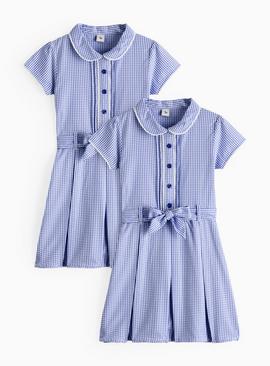 2 Pack Classic Navy 'Dress with Ease' Gingham Dress