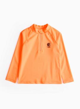 Neon Orange Long Sleeve Rash Vest