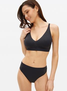 Flexform™ Black Bonded High Leg Knickers