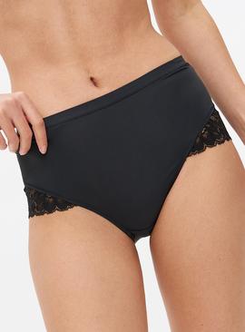 Black Floral Lace Full Knickers