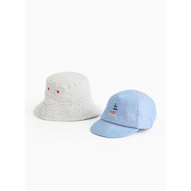 Nautical Theme Bucket Hat & Cap 2 Pack