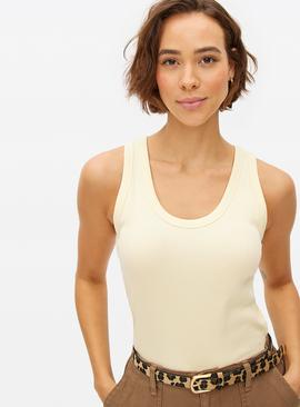 Ribbed Scoop Neck Vest