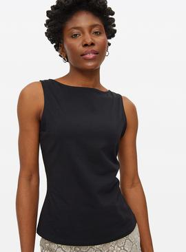 Sleeveless Boat Neck Top