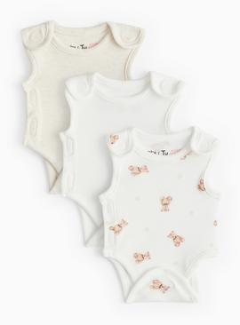 Premature Baby Koala Print Bodysuits 3 Pack