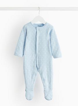 Blue Star Print 1.5 Tog Sleepsuit Tiny Baby