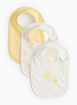 Easter Chick Printed Bibs 3 Pack One Size