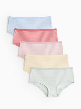 Stripe Printed Short-Style Briefs 5 Pack