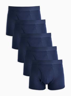 Plain Navy Trunks 5 Pack