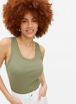 Ribbed Scoop Neck Vest