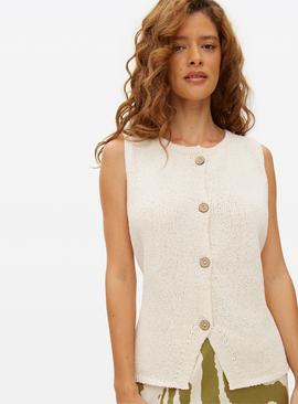 Slub Button-Through Waistcoat