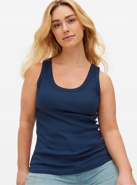 Ribbed Scoop Neck Vest