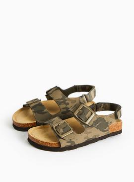 Camo Footbed Sandals