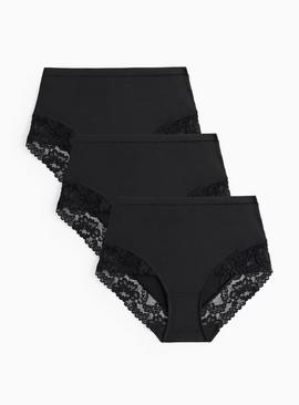 Black Lace Full Knickers 3 Pack