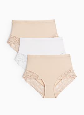 Nude Lace Full Knickers 3 Pack