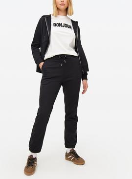 Plain Black Cuffed Joggers