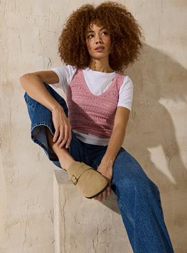 EVERBELLE Pink Knitted Tank