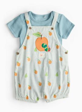 The Very Hungry Caterpillar Gingham Bibshorts Set