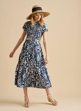 BRAKEBURN Ikat Maxi Shirt Dress