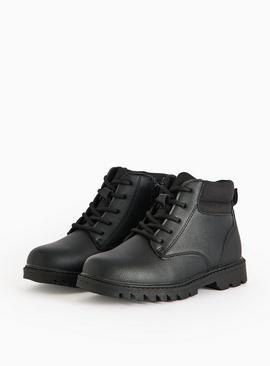 Black Lace Up Work Boots