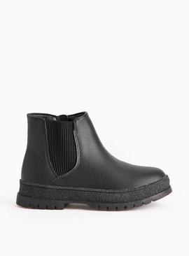 Faux Leather Chelsea Boots