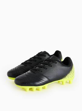 Black Neon Contrast Studded Football Trainers