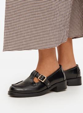 Black Formal T-Bar Shoes