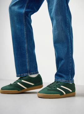 Khaki Mesh Retro Style Trainers