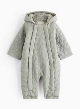 Grey Star Quilted Fleece Lined Snowsuit