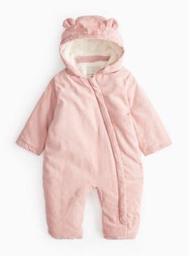 Pink Corduroy Pramsuit